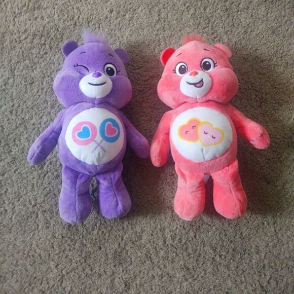 Care Bears 11' Inch Plush Share Bear & Love A Lot PRE-OWNED Toys - Picture 1 of 6
